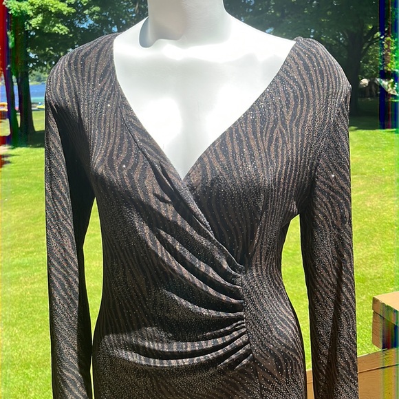 Jessica Howard sparkly wrap-style dress 6-8 - Picture 2 of 11